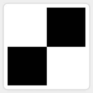 Black and White Checkerboard Squares Sticker
